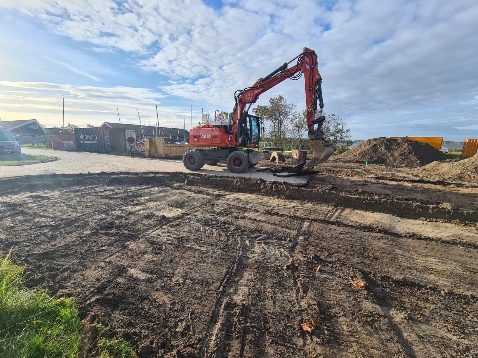 Grondwerk bij recreatiepark De Schotsman in Kamperland